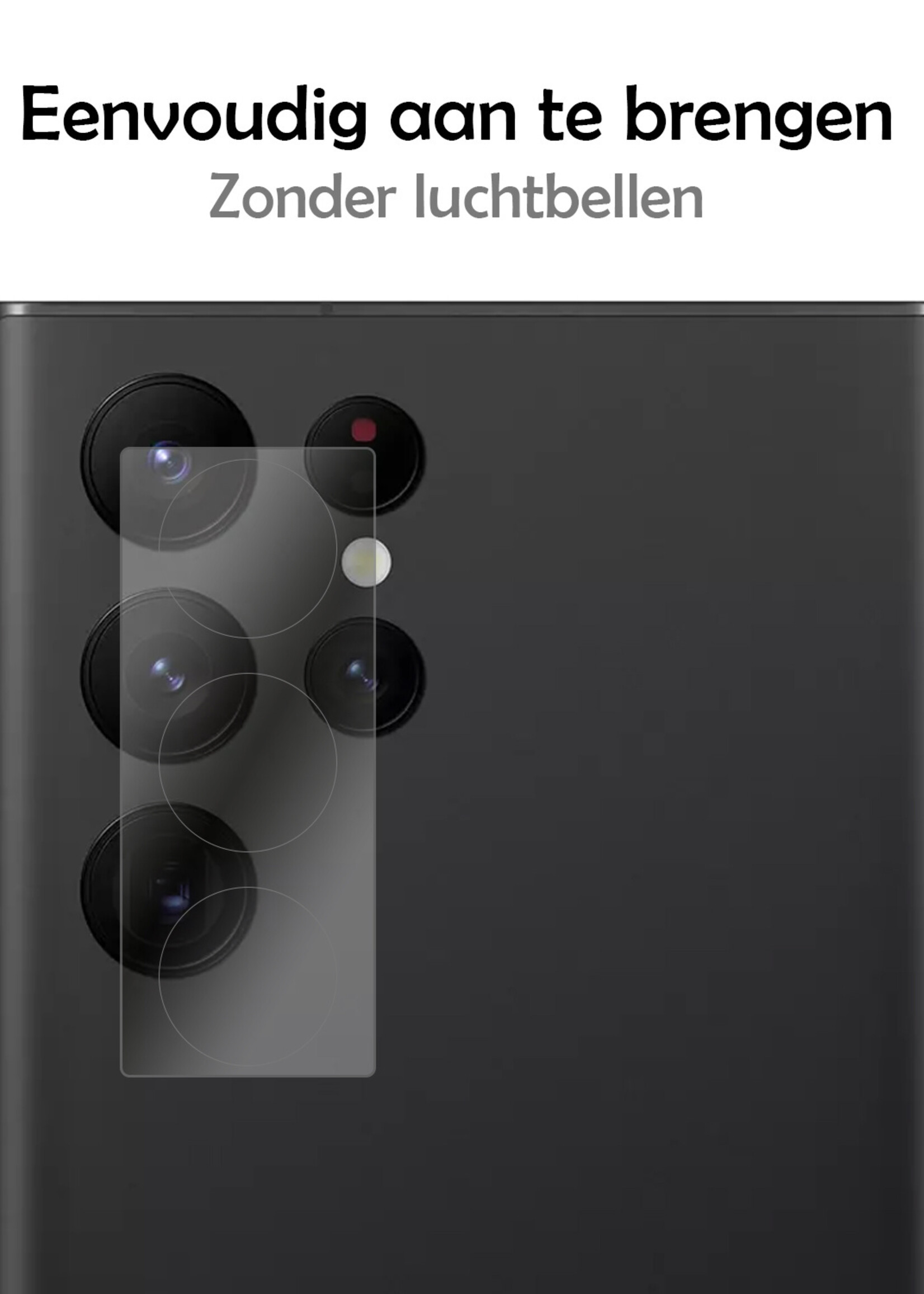 LUQ Screenprotector Geschikt voor Samsung S22 Ultra Camera Screenprotector Tempered Glass - Screenprotector Geschikt voor Samsung Galaxy S22 Ultra Screenprotector Camera Screenprotector