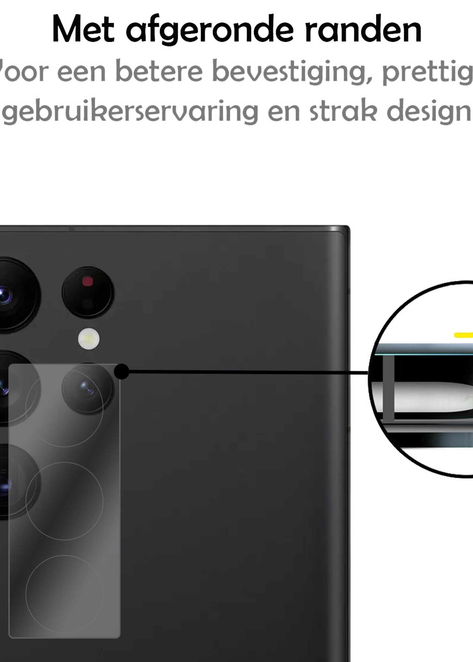 LUQ Screenprotector Geschikt voor Samsung S22 Ultra Camera Screenprotector Tempered Glass - Screenprotector Geschikt voor Samsung Galaxy S22 Ultra Screenprotector Camera Screenprotector