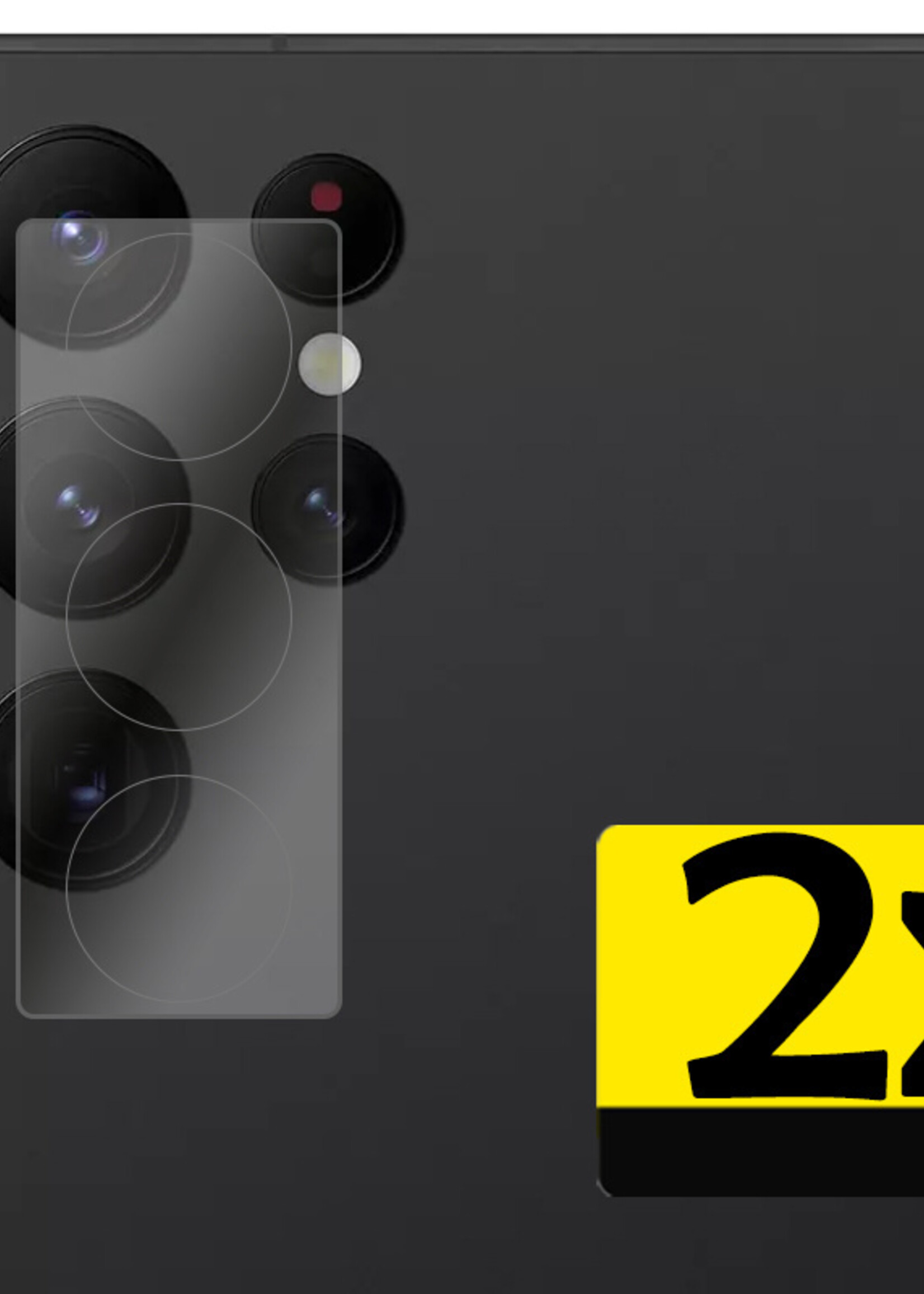 LUQ Screenprotector Geschikt voor Samsung S22 Ultra Camera Screenprotector Tempered Glass - Screenprotector Geschikt voor Samsung Galaxy S22 Ultra Screenprotector Camera Screenprotector - 2 Stuks