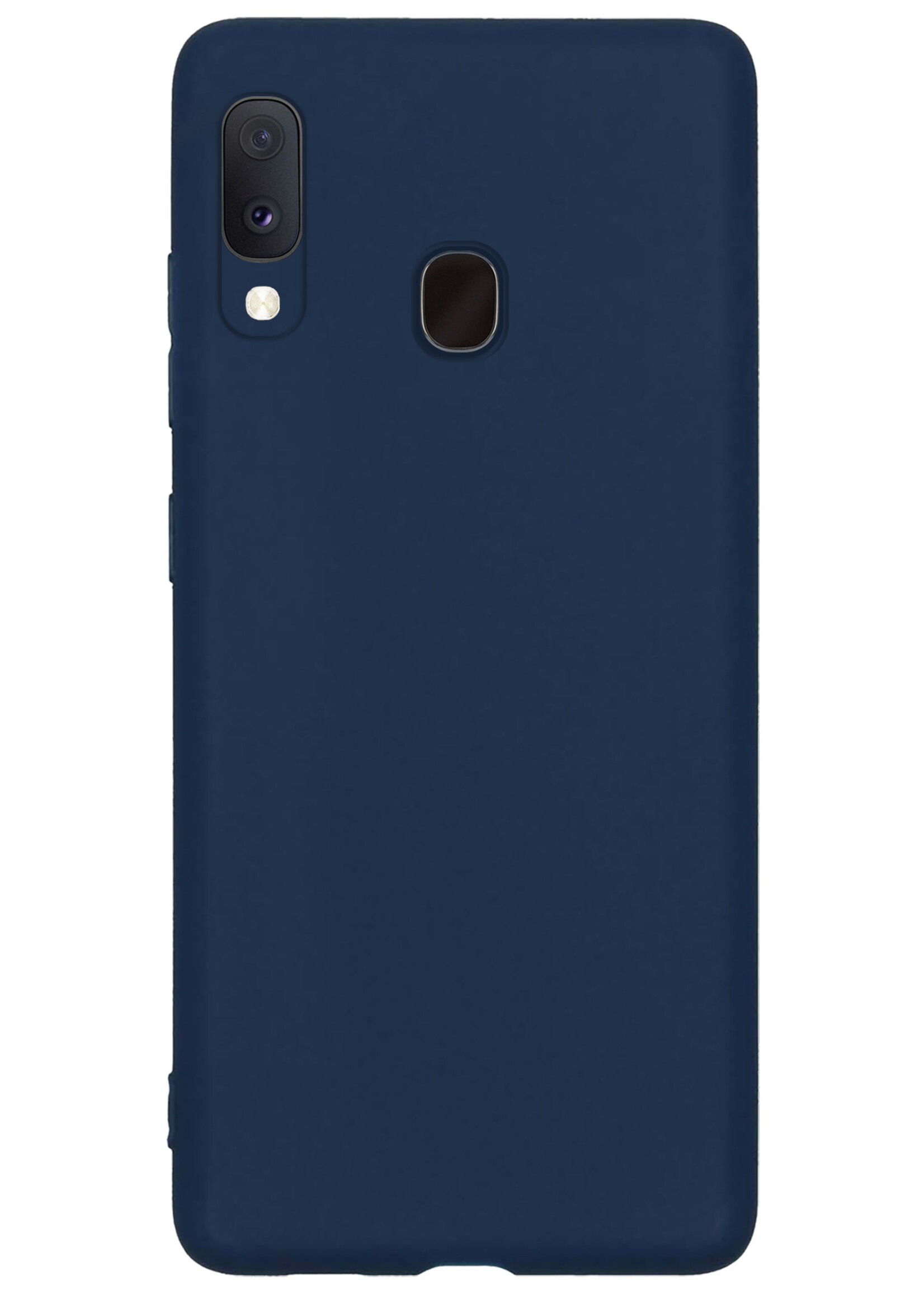 LUQ Hoesje Geschikt voor Samsung A20e Hoesje Siliconen Case - Hoes Geschikt voor Samsung Galaxy A20e Hoes Siliconen - Donkerblauw