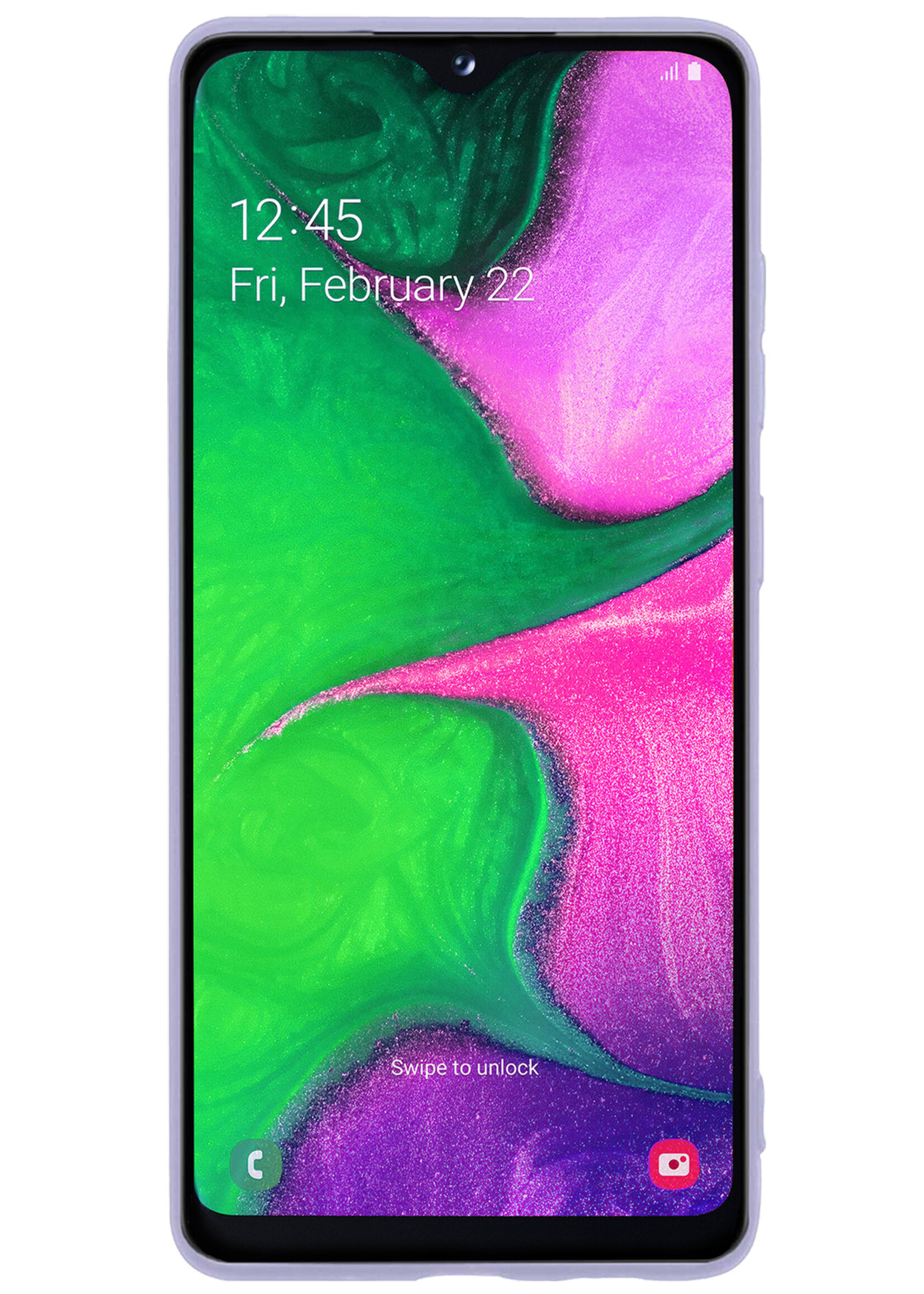 LUQ Hoesje Geschikt voor Samsung A20e Hoesje Siliconen Case - Hoes Geschikt voor Samsung Galaxy A20e Hoes Siliconen - Lila - 2 Stuks