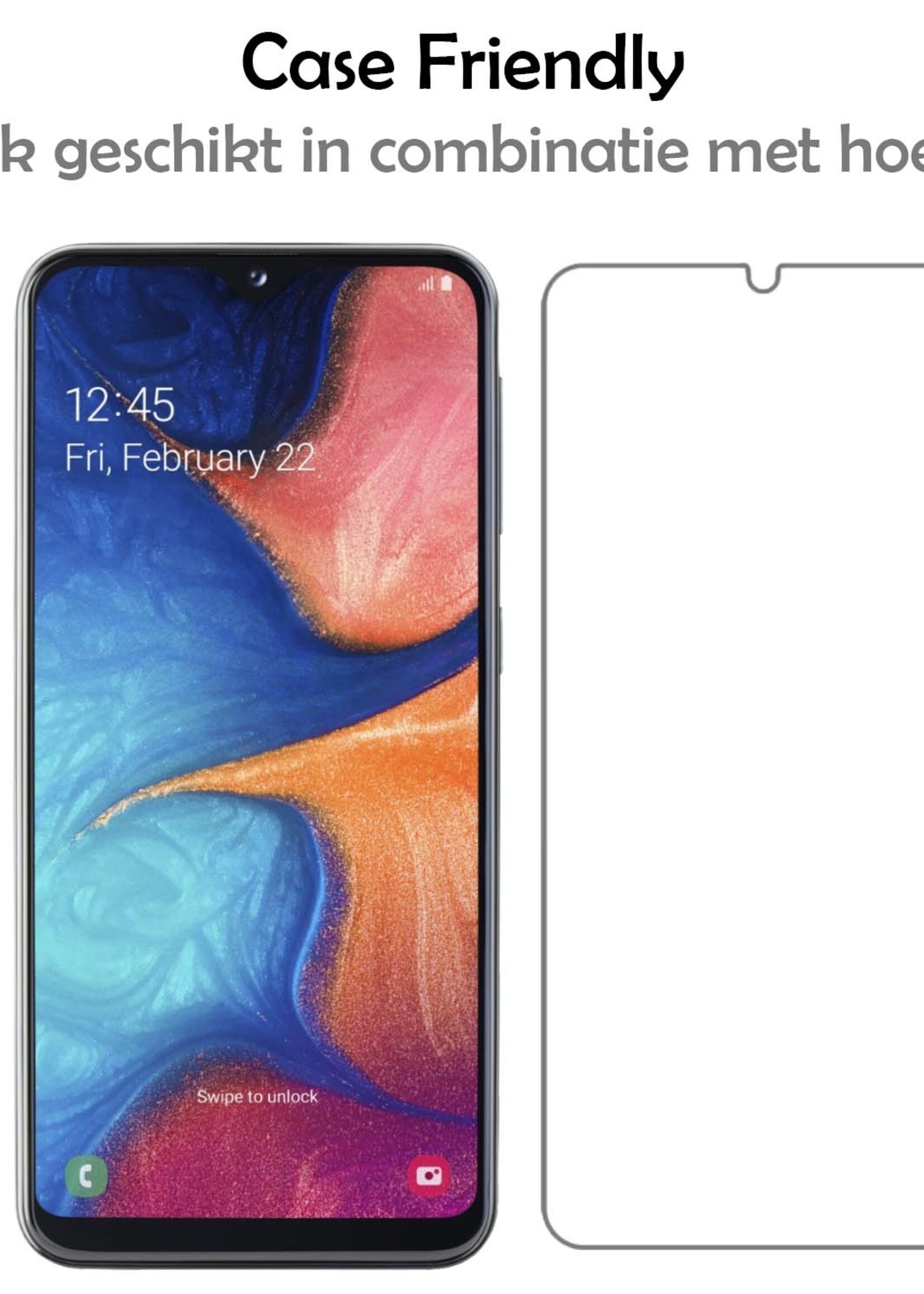 LUQ Hoesje Geschikt voor Samsung A20e Hoesje Siliconen Case Met Screenprotector - Hoes Geschikt voor Samsung Galaxy A20e Hoes Siliconen - Groen