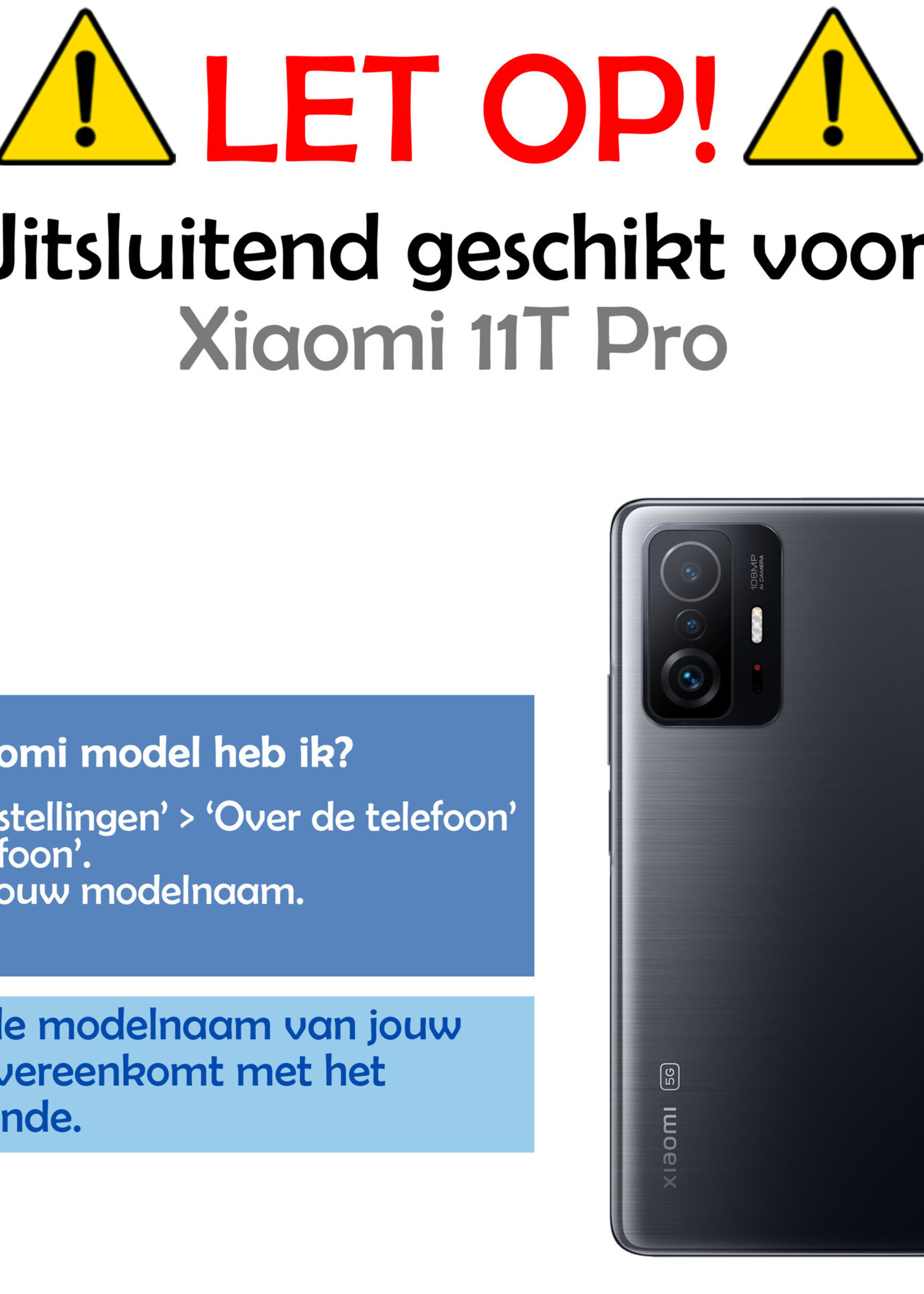 LUQ Hoesje Geschikt voor Xiaomi 11T Pro Hoesje Siliconen Case - Hoes Geschikt voor Xiaomi 11T Pro Hoes Siliconen - Transparant - 2 Stuks