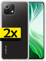 LUQ LUQ Xiaomi 11 Lite 5G NE Hoesje Siliconen - Transparant - 2 PACK