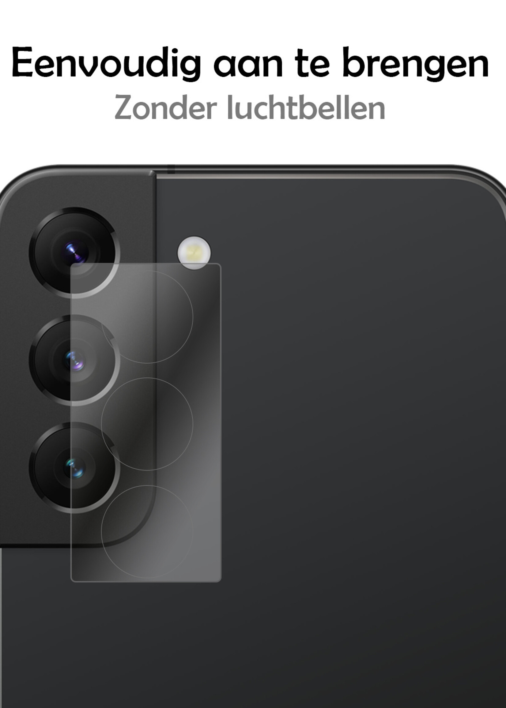 LUQ Screenprotector Geschikt voor Samsung S22 Camera Screenprotector Tempered Glass - Screenprotector Geschikt voor Samsung Galaxy S22 Screenprotector Camera Screenprotector - 3 Stuks