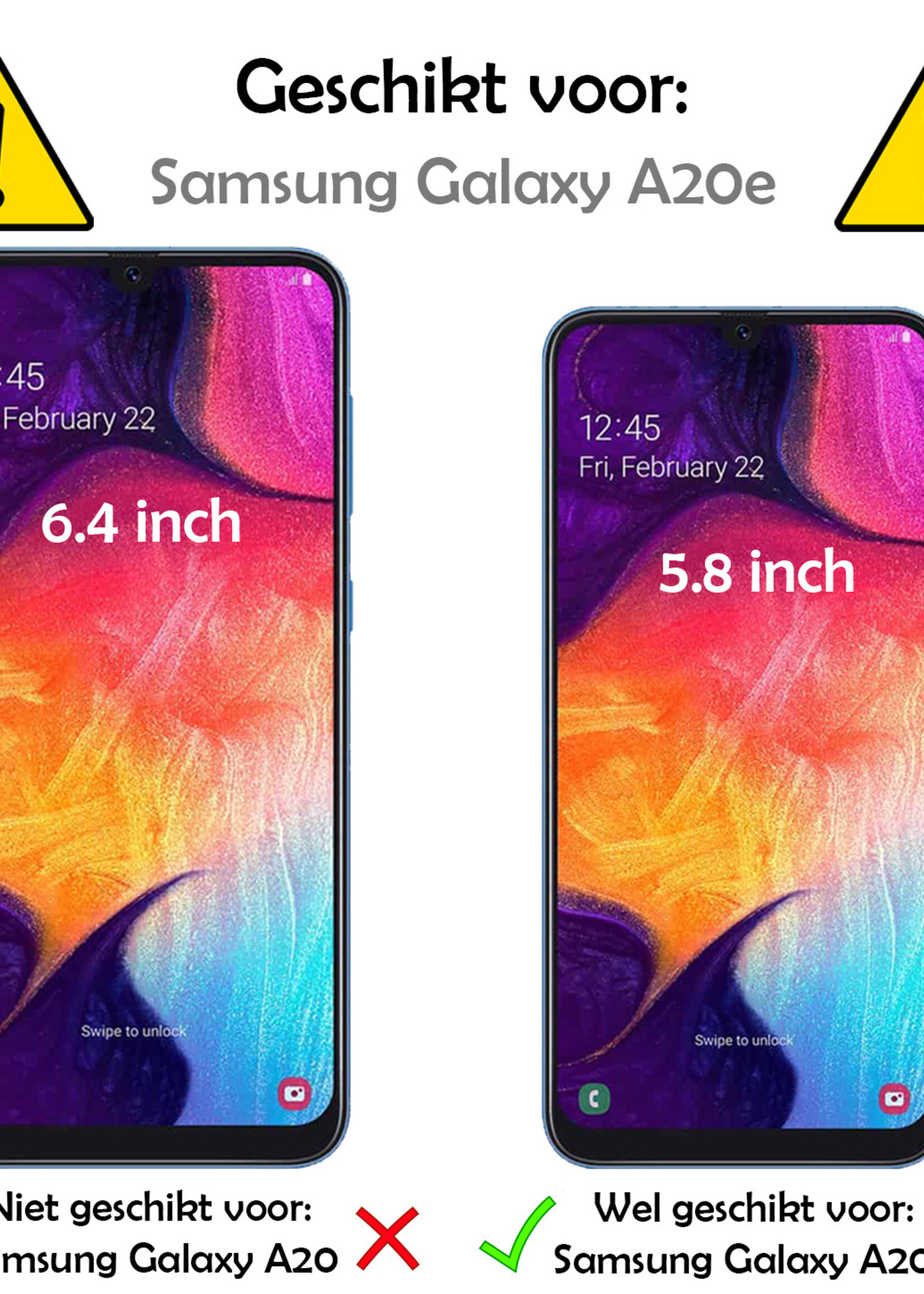 LUQ Hoesje Geschikt voor Samsung A20e Hoesje Siliconen Case - Hoes Geschikt voor Samsung Galaxy A20e Hoes Siliconen - Geel - 2 Stuks