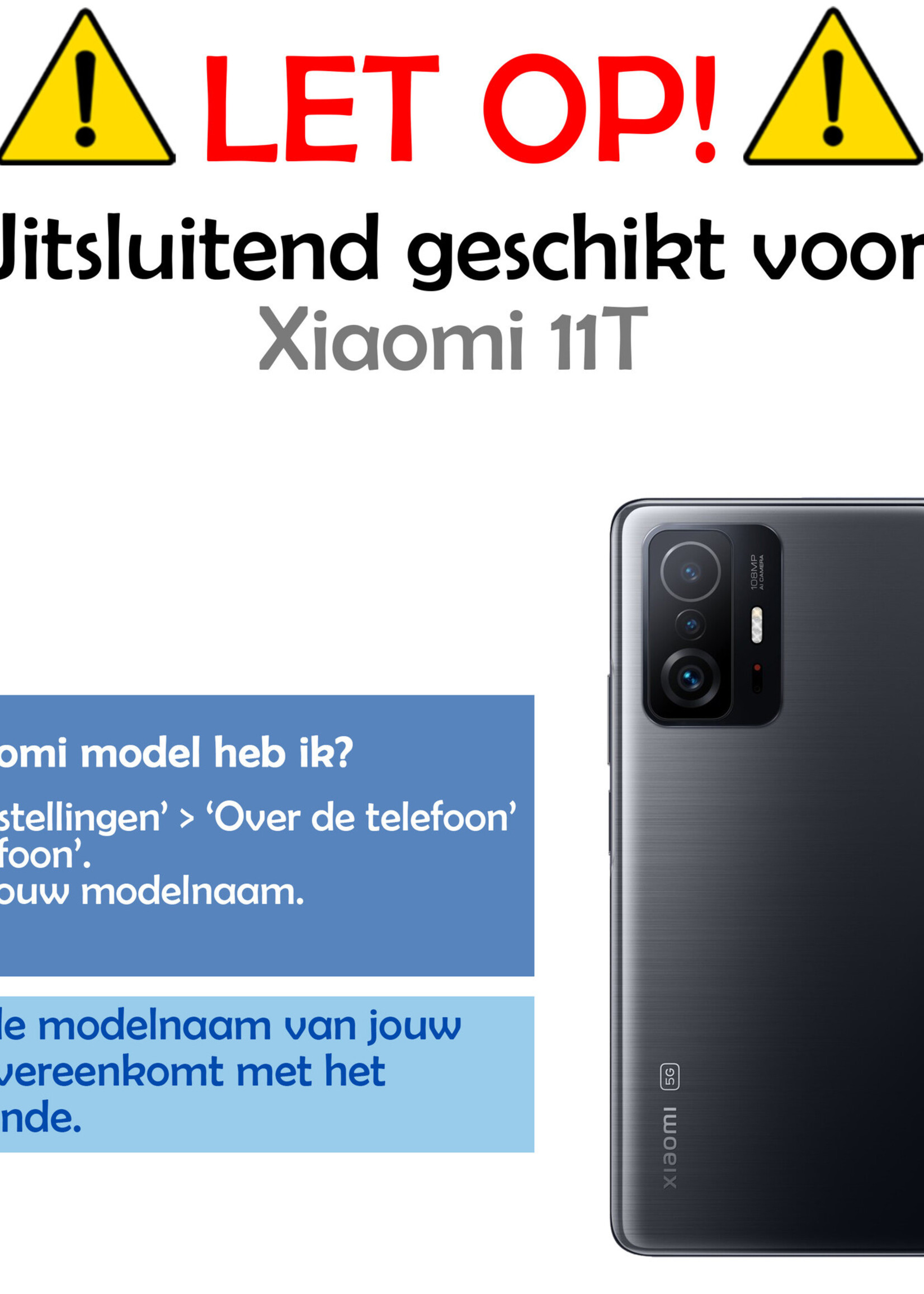 LUQ Hoesje Geschikt voor Xiaomi Mi 11T Hoesje Siliconen Case - Hoes Geschikt voor Xiaomi Mi 11T Hoes Siliconen - Transparant - 2 Stuks