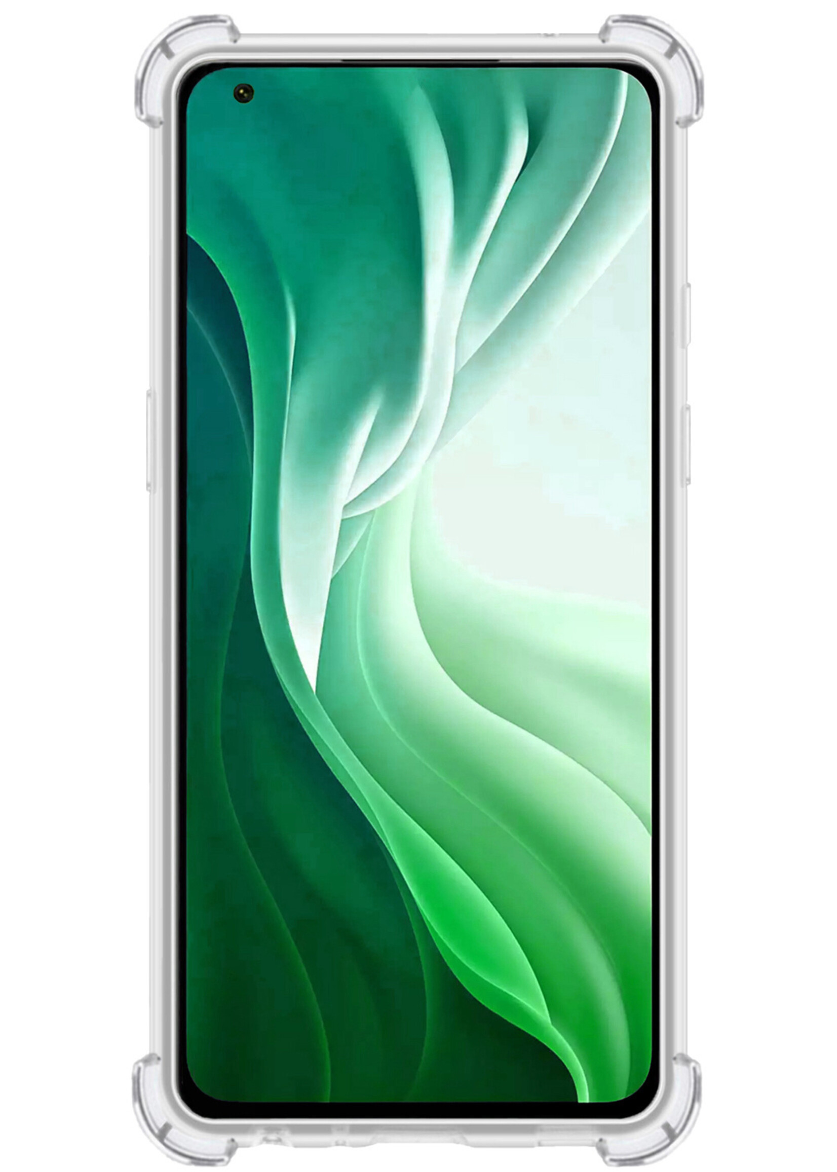 LUQ Hoesje Geschikt voor Xiaomi 11 Lite 5G NE Hoesje Shockproof Case Siliconen - Hoes Geschikt voor Xiaomi 11 Lite 5G NE Hoes Cover Siliconen - Transparant