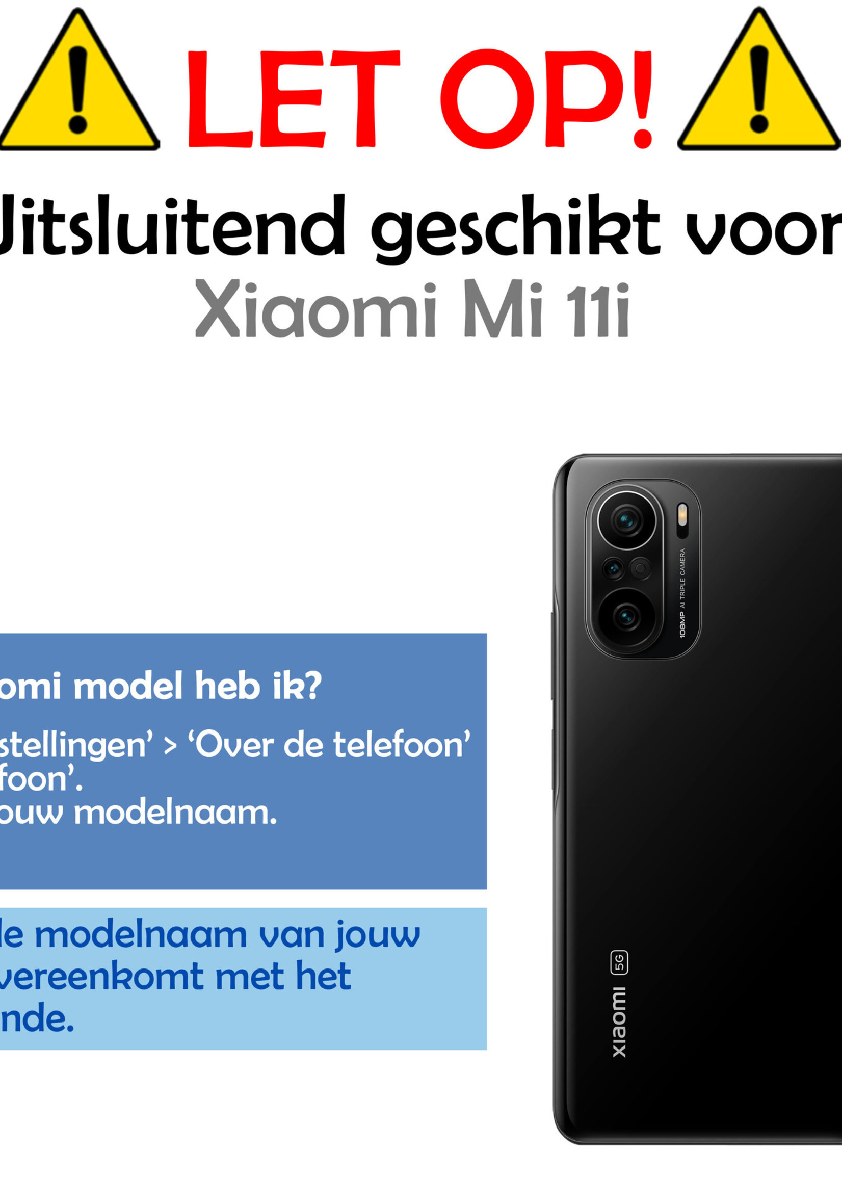 LUQ Hoesje Geschikt voor Xiaomi Mi 11i Hoesje Siliconen Case - Hoes Geschikt voor Xiaomi Mi 11i Hoes Siliconen - Transparant - 2 Stuks