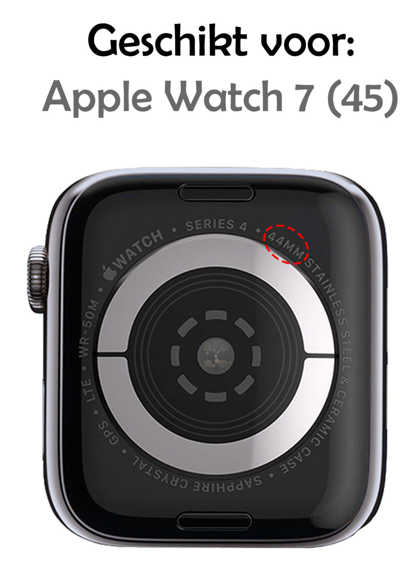 LUQ Geschikt Voor Apple Watch 7 Bandje 45 mm - Bandje Geschikt Voor Apple Watch 7 Milanees - Rose Goud