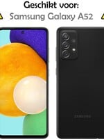LUQ LUQ Samsung Galaxy A52 Hoesje Shockproof Met Screenprotector - Zwart