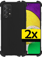 LUQ Samsung Galaxy A52s Hoesje Shockproof - Zwart - 2 PACK