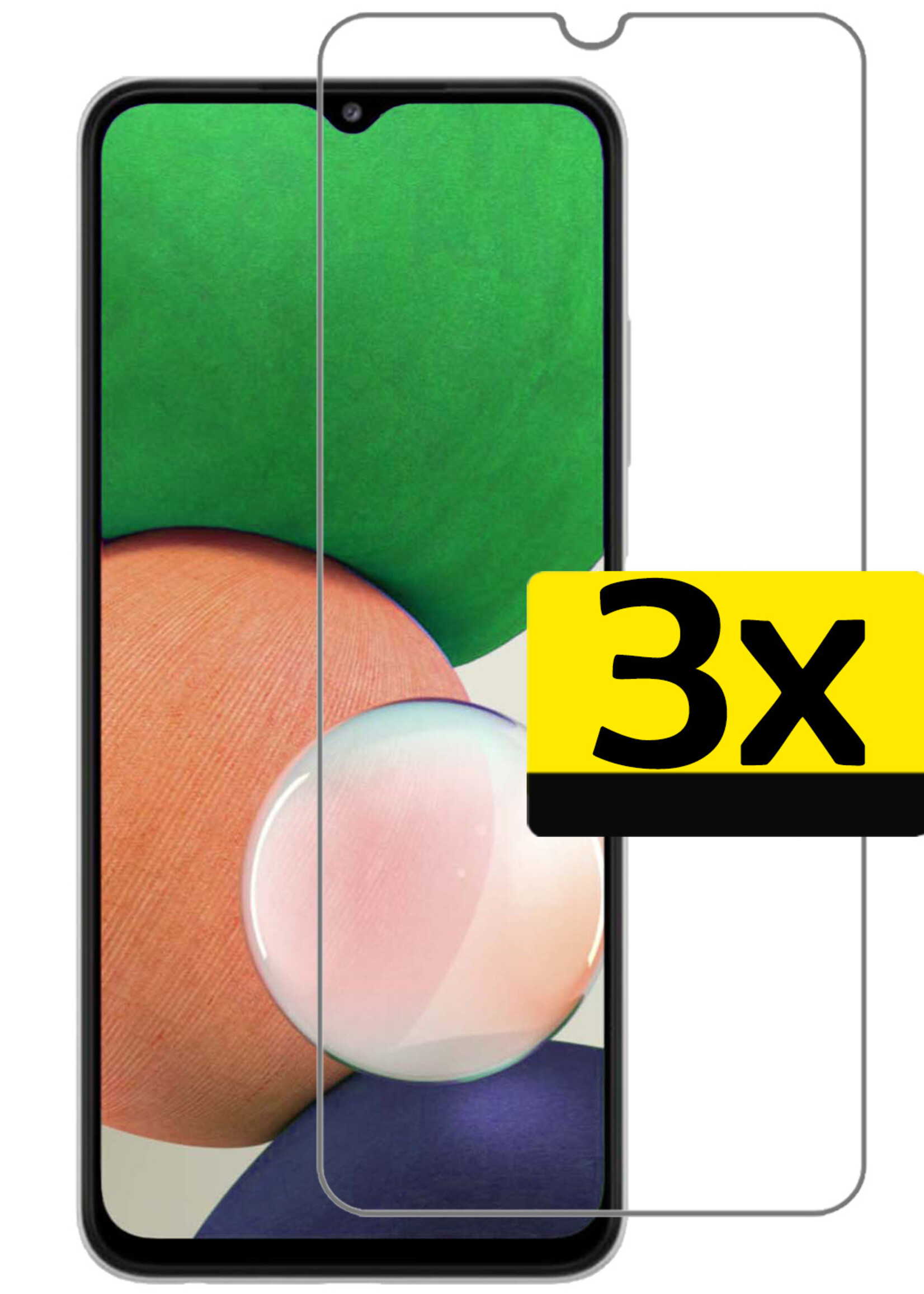 LUQ Screenprotector Geschikt voor Samsung M22 Screenprotector Beschermglas Gehard Glas - Screenprotector Geschikt voor Samsung Galaxy M22 Screenprotector Glas - 3 Stuks