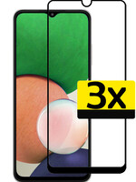 LUQ LUQ Samsung Galaxy M22 Screenprotector Full Cover - 3 PACK