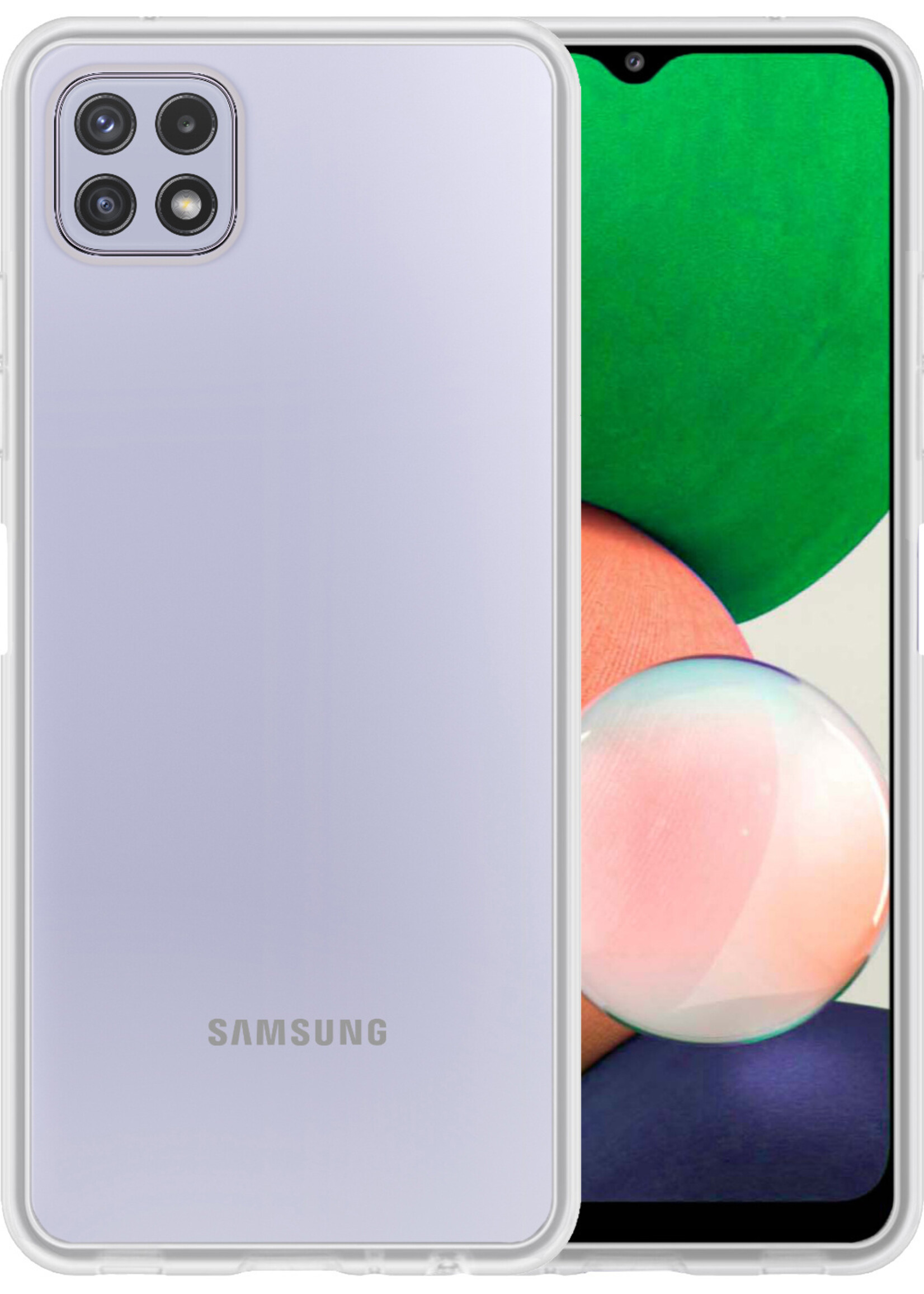 LUQ Hoesje Geschikt voor Samsung M22 Hoesje Siliconen Case - Hoes Geschikt voor Samsung Galaxy M22 Hoes Siliconen - Transparant