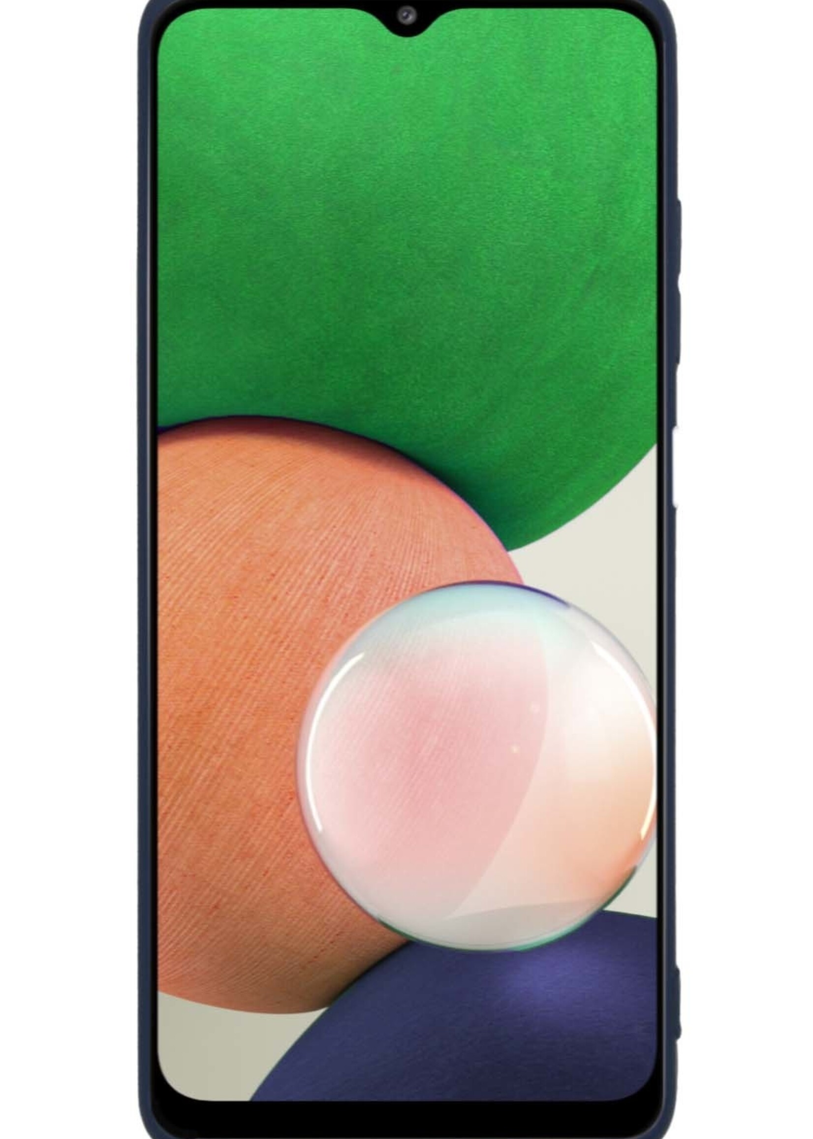 LUQ Hoesje Geschikt voor Samsung M22 Hoesje Siliconen Case - Hoes Geschikt voor Samsung Galaxy M22 Hoes Siliconen - Donkerblauw