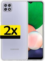LUQ LUQ Samsung Galaxy M22 Hoesje Siliconen - Transparant - 2 PACK