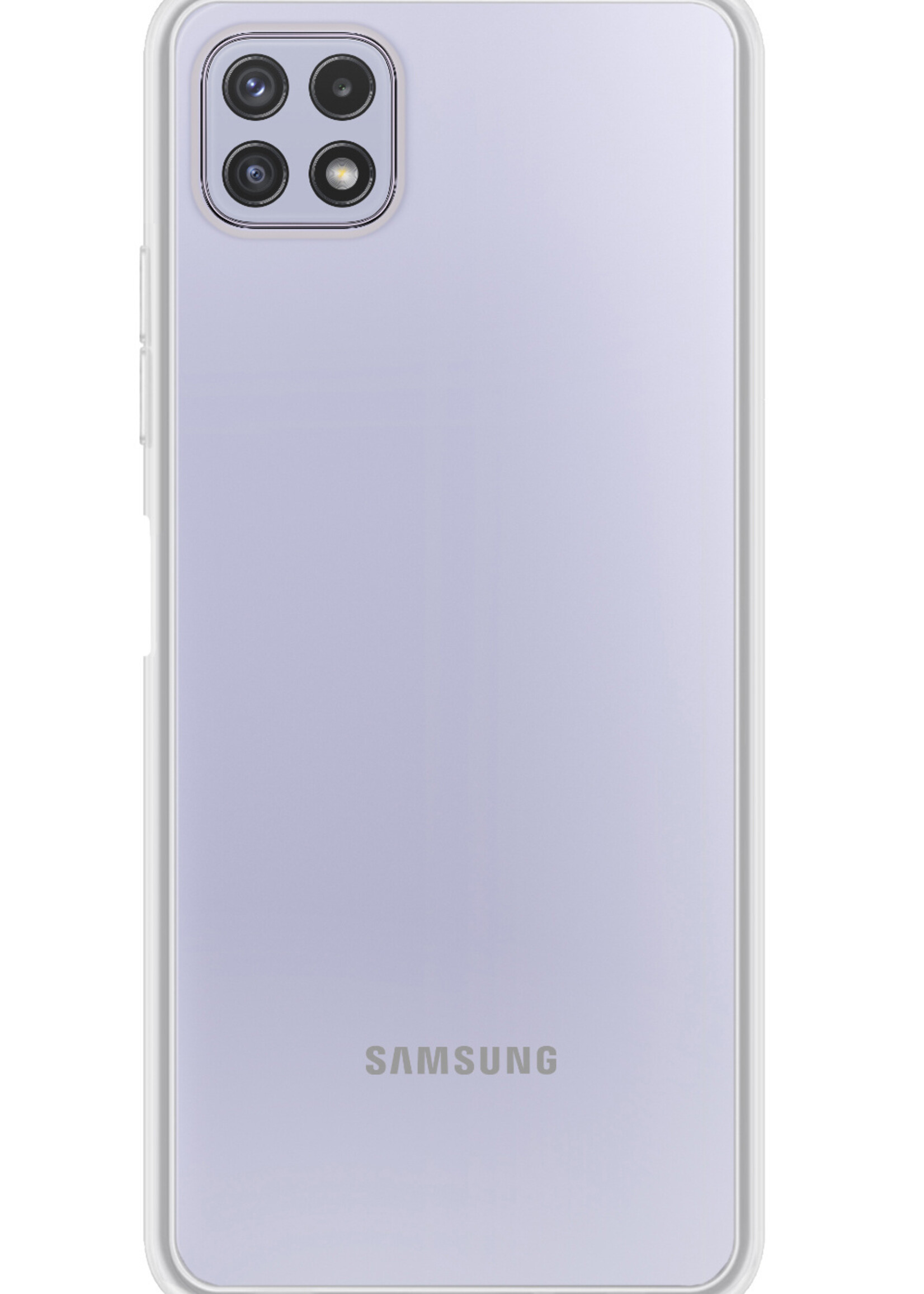 LUQ Hoesje Geschikt voor Samsung M22 Hoesje Siliconen Case - Hoes Geschikt voor Samsung Galaxy M22 Hoes Siliconen - Transparant - 2 Stuks