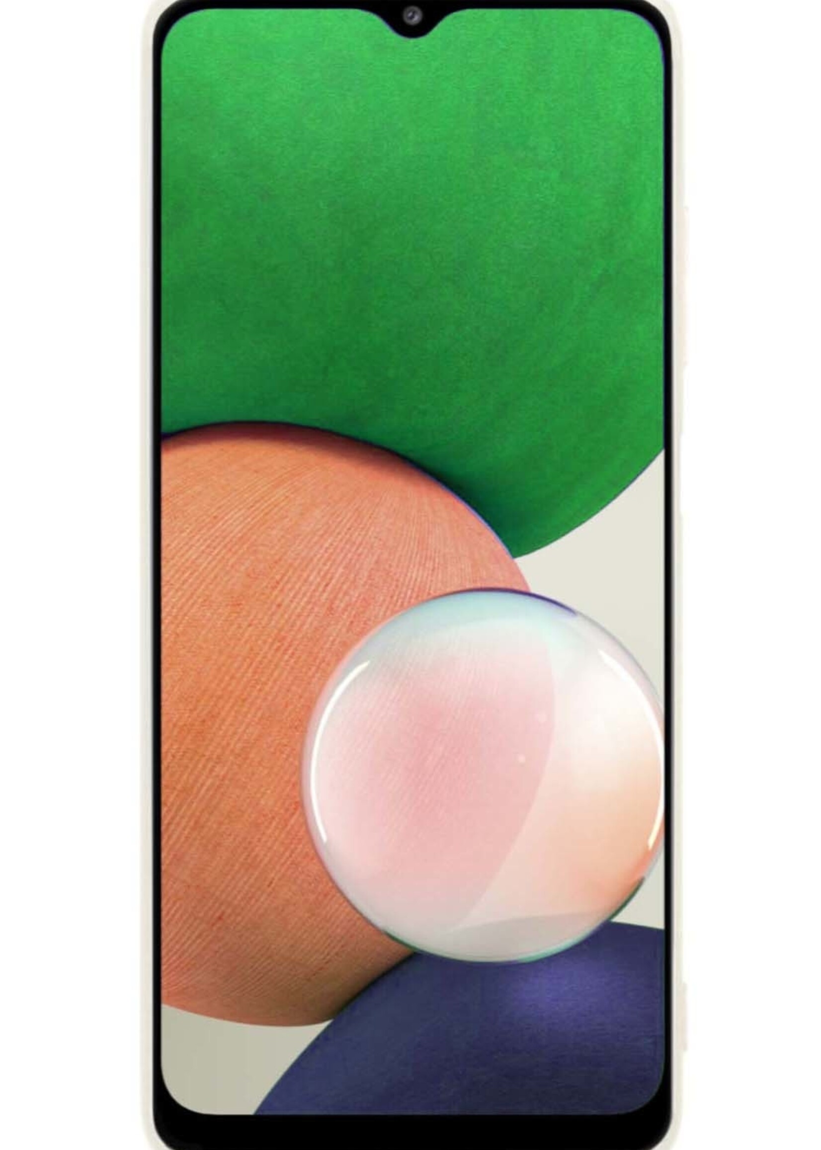 LUQ Hoesje Geschikt voor Samsung M22 Hoesje Siliconen Case - Hoes Geschikt voor Samsung Galaxy M22 Hoes Siliconen - Wit - 2 Stuks