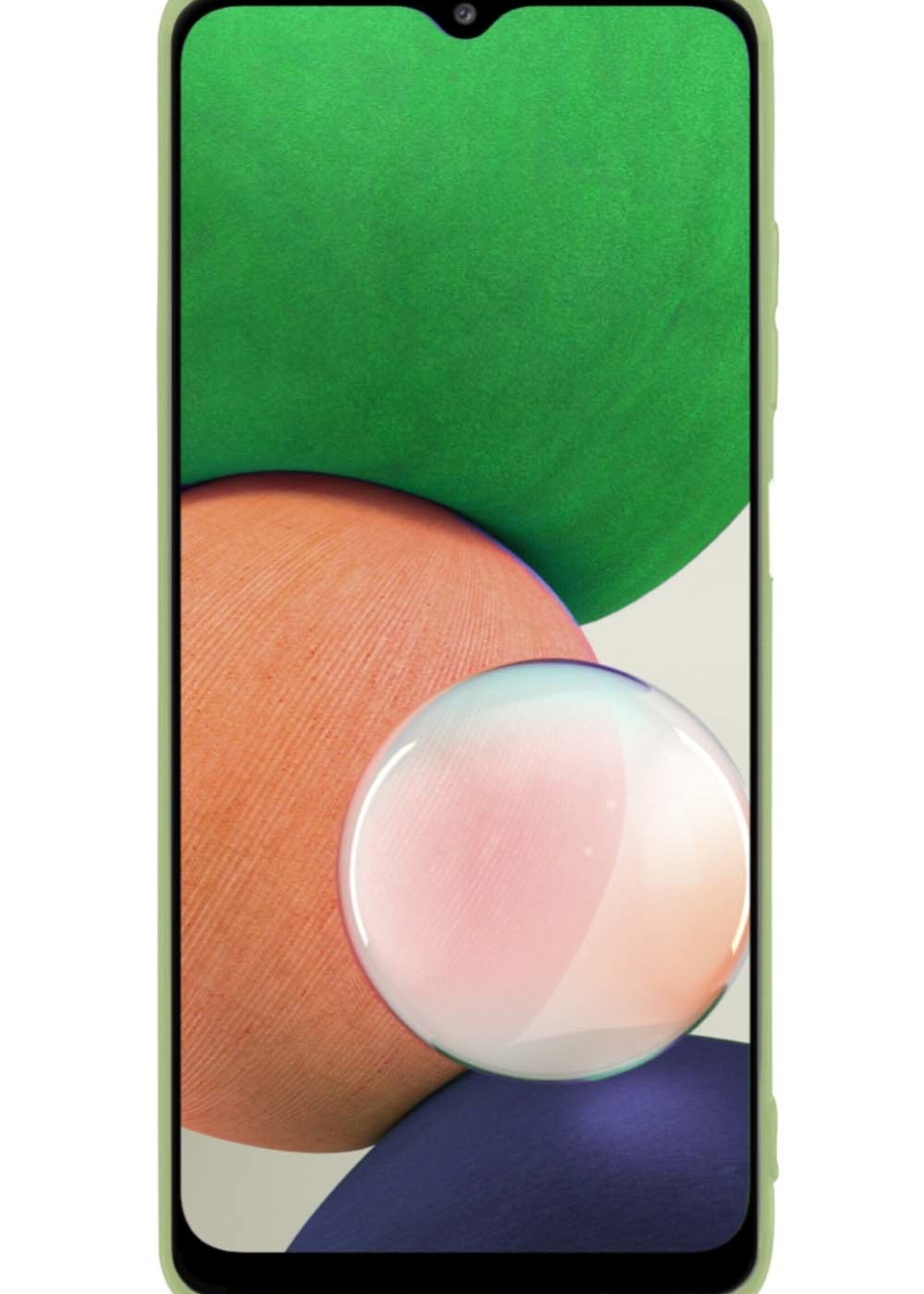 LUQ Hoesje Geschikt voor Samsung M22 Hoesje Siliconen Case Met 2x Screenprotector - Hoes Geschikt voor Samsung Galaxy M22 Hoes Siliconen - Groen