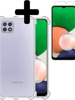 LUQ LUQ Samsung Galaxy M22 Hoesje Shockproof Met screenprotector