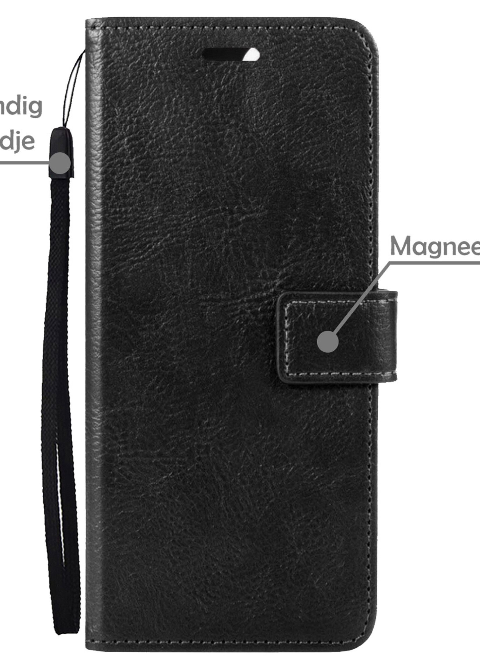 LUQ Hoesje Geschikt voor Samsung M22 Hoesje Book Case Hoes Wallet Cover - Hoes Geschikt voor Samsung Galaxy M22 Hoesje Bookcase Hoes - Zwart