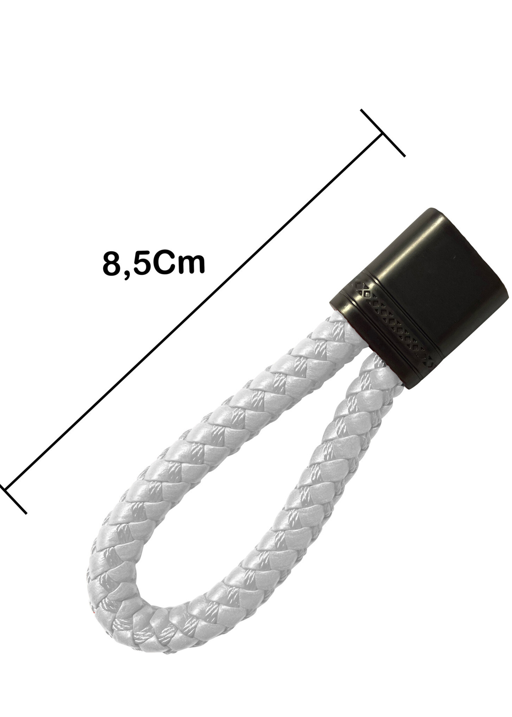 LUQ Sleutelhanger Touw Auto Sleutelhanger Met Sleutelhanger Ring Sleutelhanger Koord - Wit