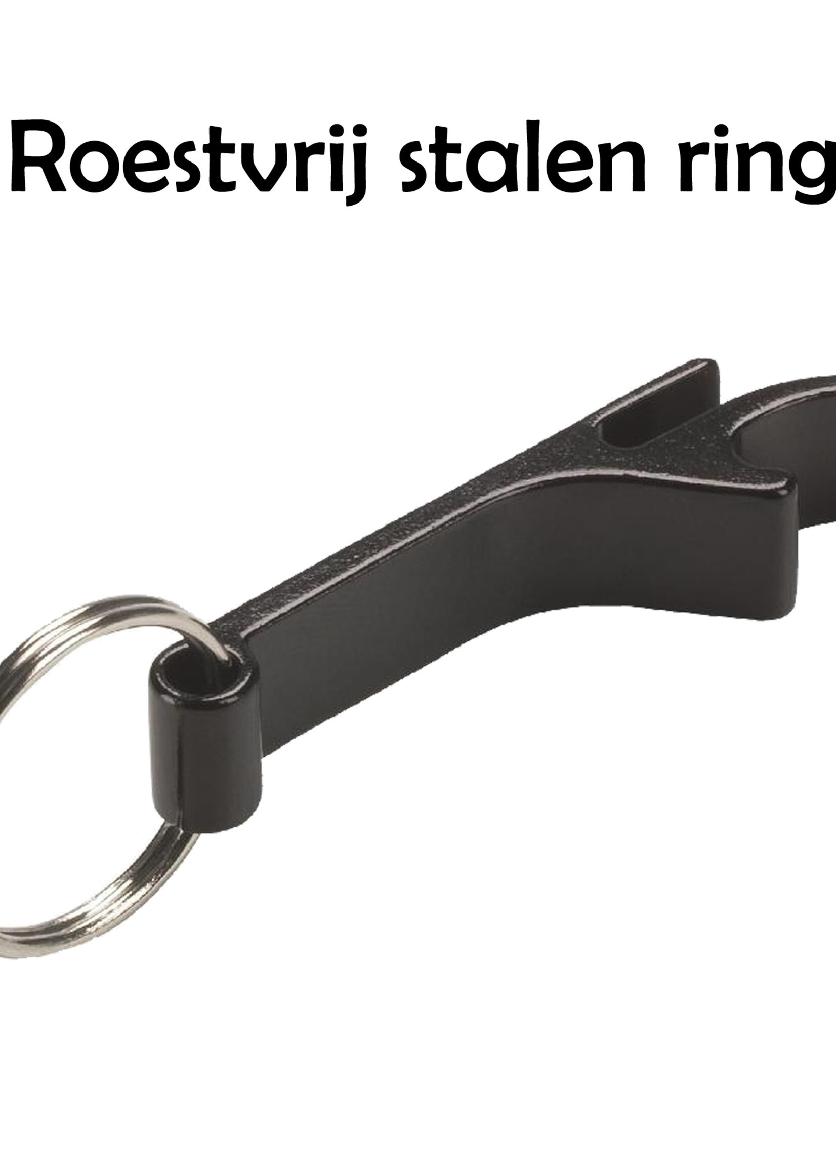 LUQ Sleutelhanger Bieropener Sleutelhanger Bieropener sleutelhanger - Zwart