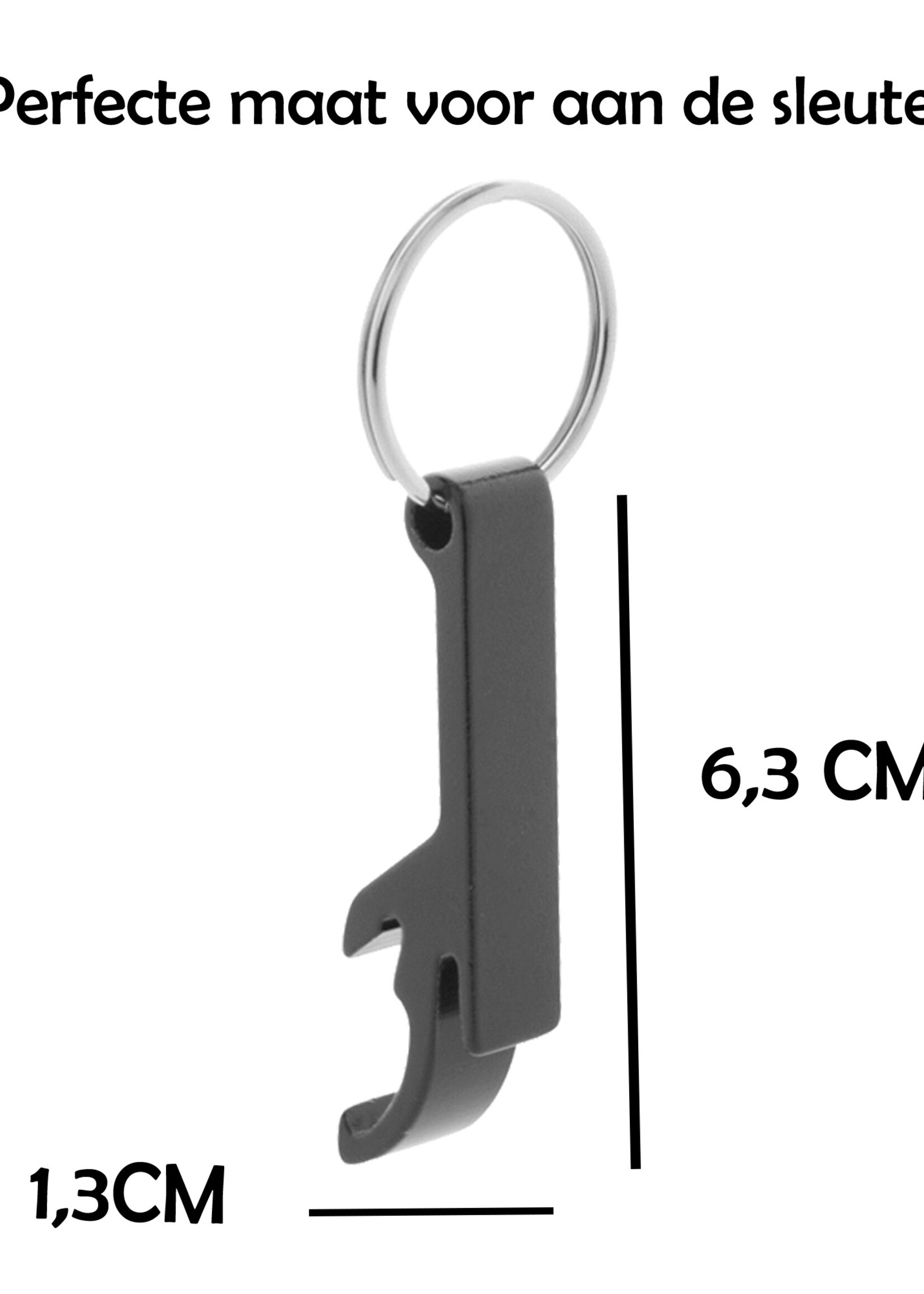 LUQ Sleutelhanger Bieropener Sleutelhanger Bieropener sleutelhanger - Zwart