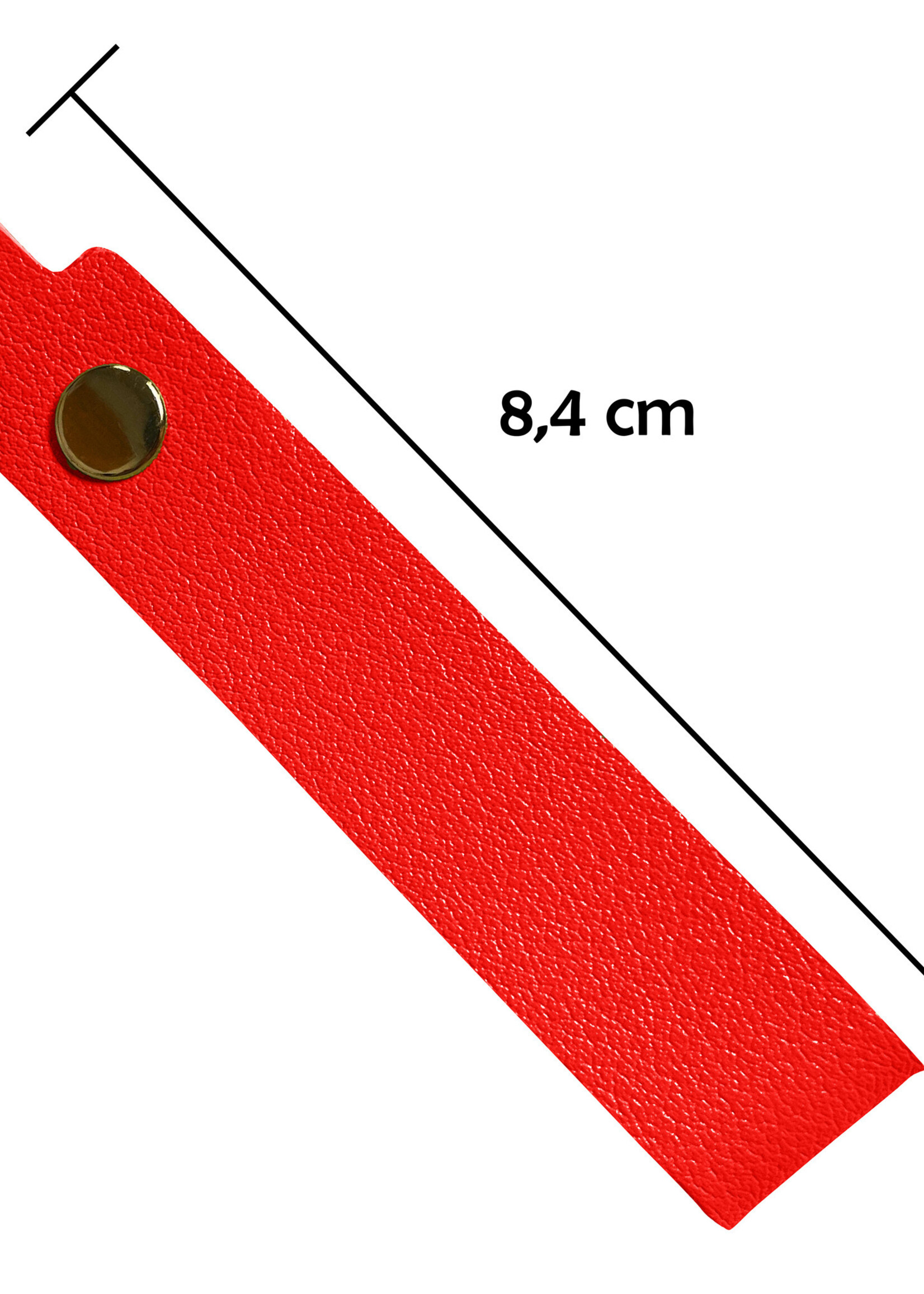 LUQ Sleutelhanger Leer met Sleutelring Sleutelhanger Auto Sleutelhanger Leer Dun - Rood