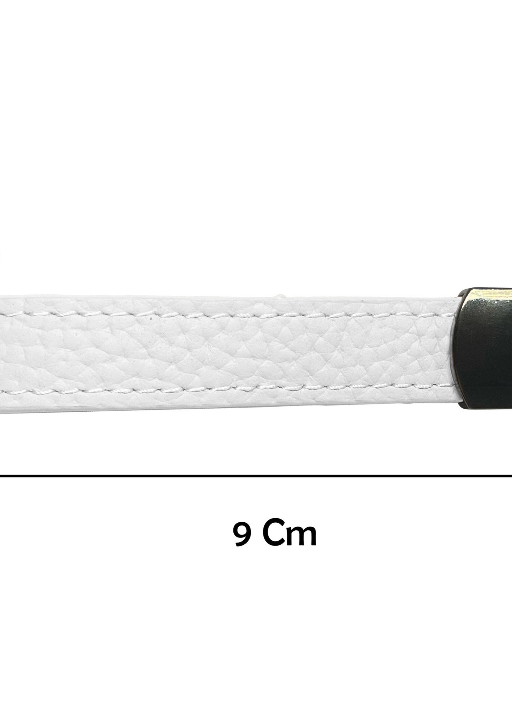 LUQ Sleutelhanger Leer met Met Sleutelhanger Ringen Sleutelhanger Auto Dik Leer Sleutelhanger - Wit