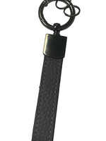 LUQ LUQ Sleutehanger Leer Dik - Zwart