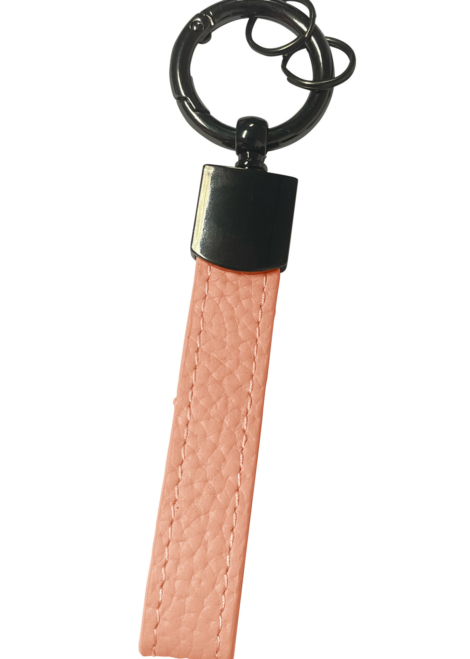 LUQ Sleutelhanger Leer met Met Sleutelhanger Ringen Sleutelhanger Auto Dik Leer Sleutelhanger - Lichtroze