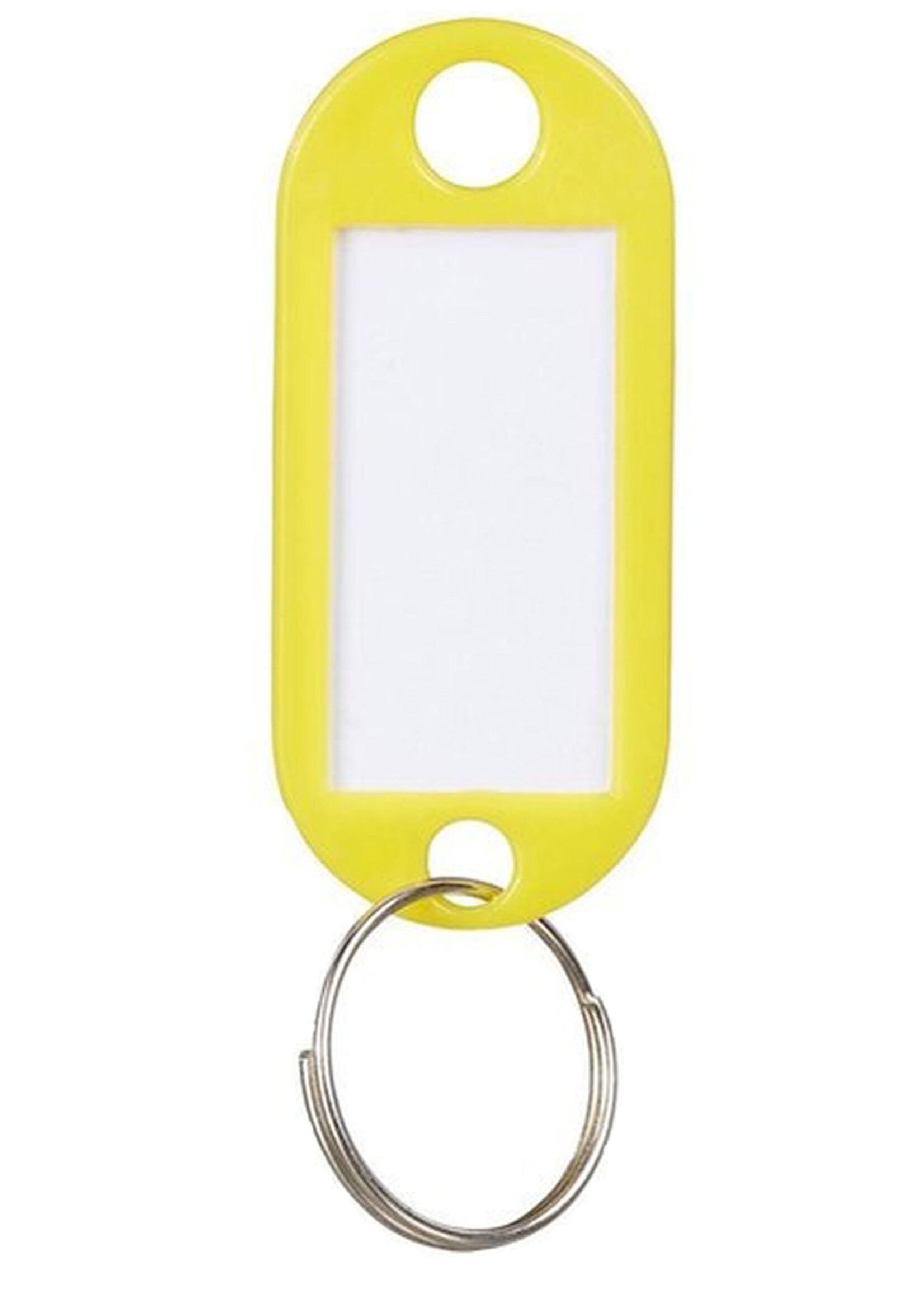 LUQ Sleutellabels Label Sleutel Sleutelhanger Gekleurde Bagagelabel Sleutelhanger Reislabel - Geel - 20 Stuks