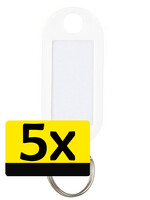 LUQ LUQ Sleutehangerlabels - Wit - 5 PACK
