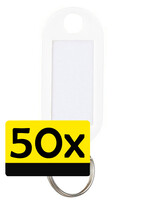 LUQ LUQ Sleutehangerlabels - Wit - 50 PACK