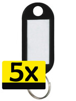 LUQ LUQ Sleutehangerlabels - Zwart - 5 PACK