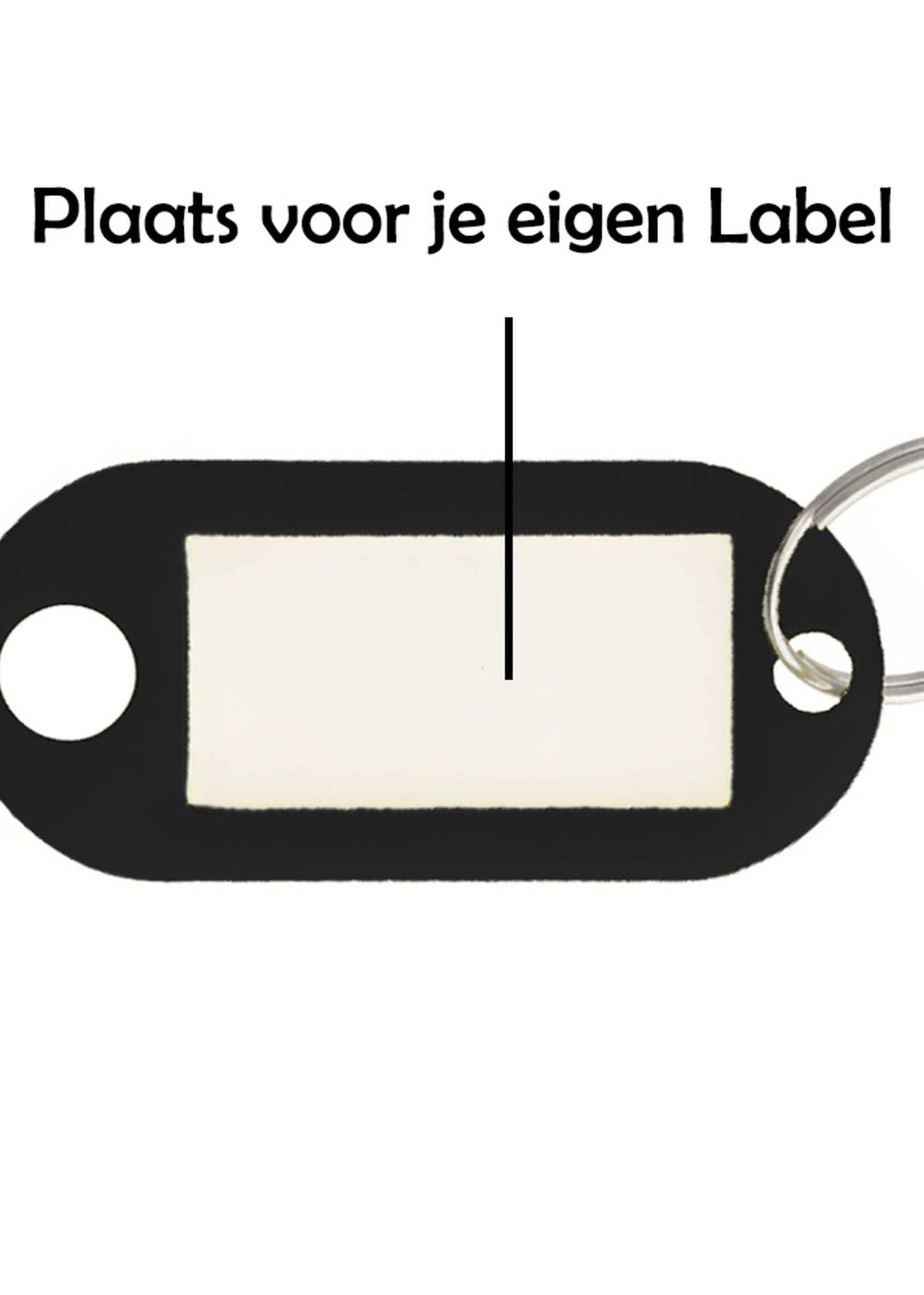 Sleutellabels Label Sleutel Sleutelhanger Gekleurde Bagagelabel Sleutelhanger Reislabel - Zwart - 5 Stuks