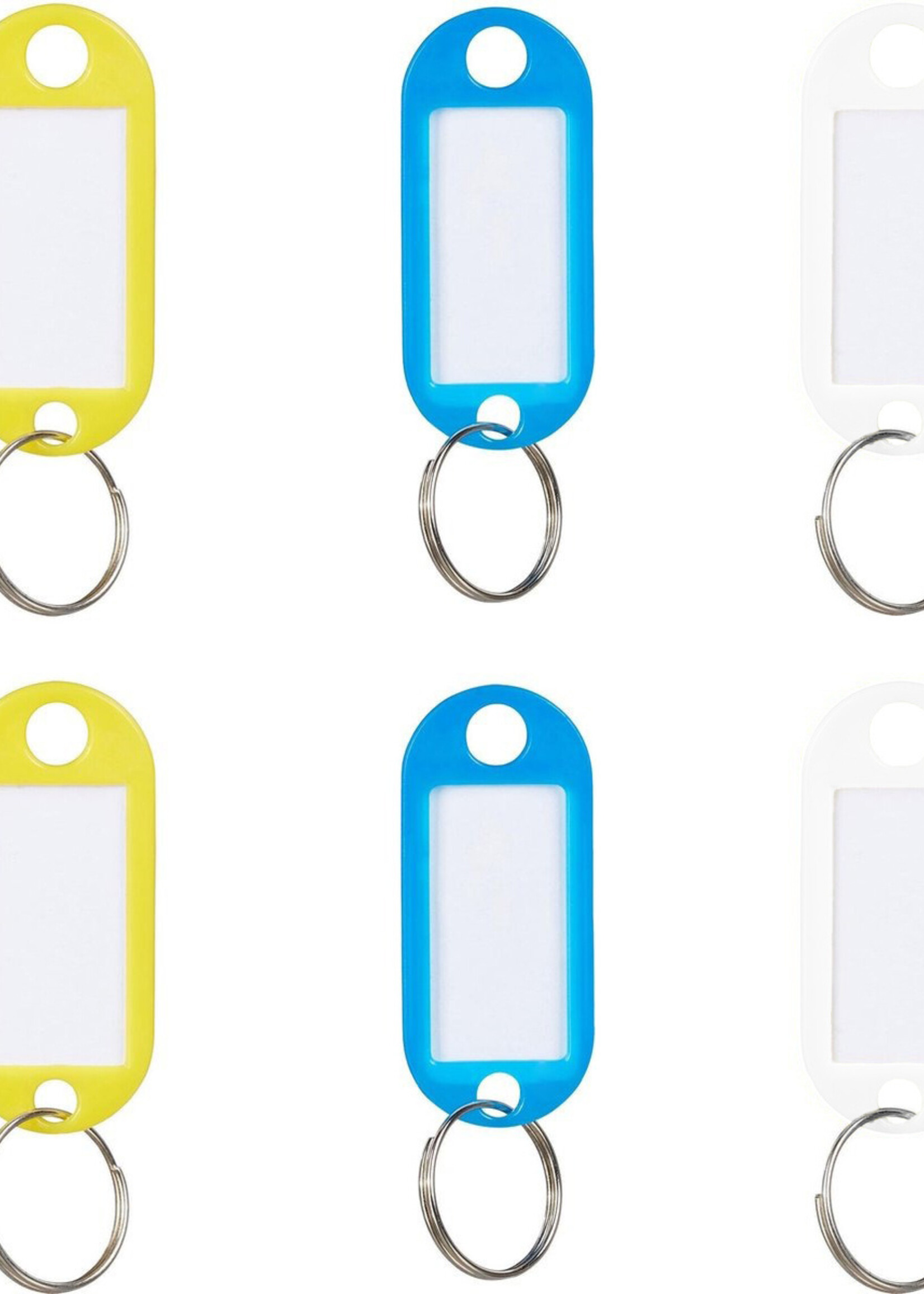 LUQ Sleutellabels Label Sleutel Sleutelhanger Gekleurde Bagagelabel Sleutelhanger Reislabel - Zwart - 5 Stuks