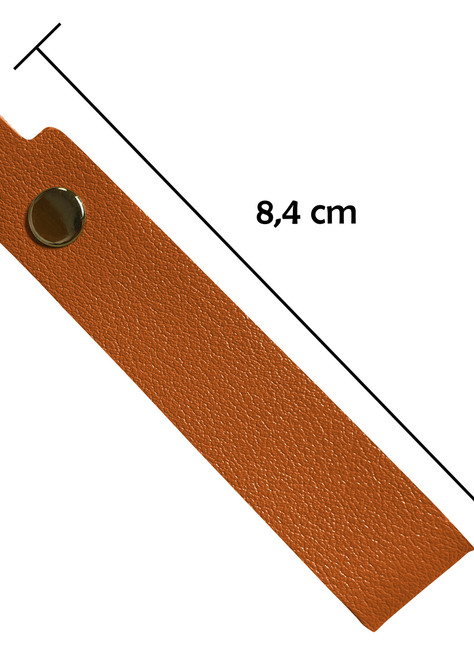 LUQ Sleutelhanger Leer met Sleutelring Sleutelhanger Auto Sleutelhanger Leer Dun - Bruin