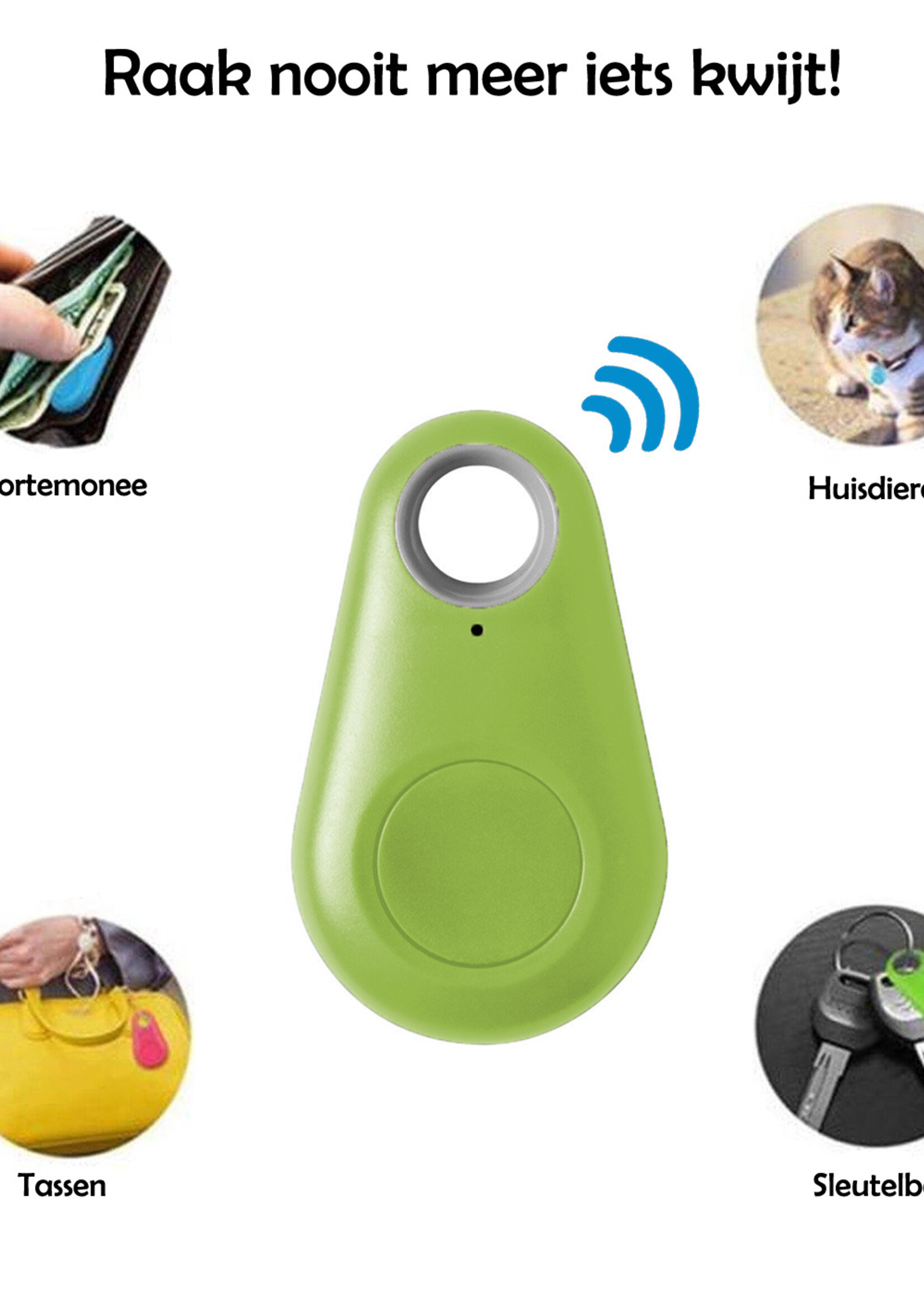 LUQ Keyfinder Sleutelvinder Bluetooth Sleutel Tracer Keyfinder Voor Sleutels Sleutelzoeker - Groen