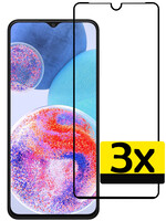 LUQ LUQ Samsung Galaxy A23 Screenprotector Glas Full Cover - 3 PACK
