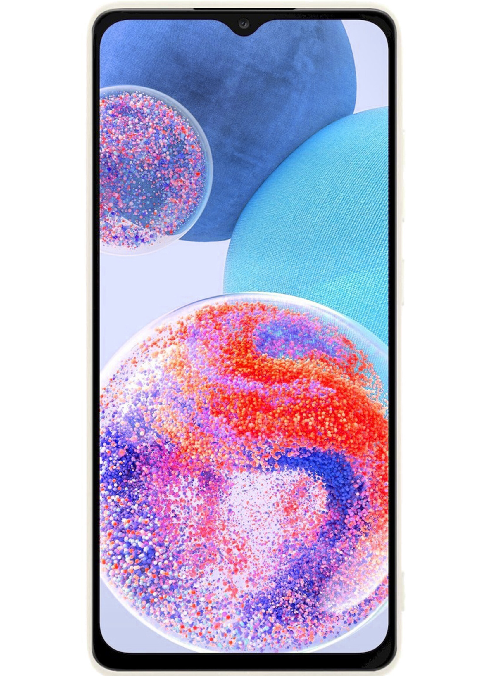 LUQ Hoesje Geschikt voor Samsung A23 Hoesje Siliconen Case - Hoes Geschikt voor Samsung Galaxy A23 Hoes Siliconen - Wit
