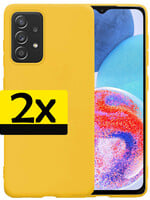 LUQ LUQ Samsung Galaxy A23 Hoesje Siliconen - Geel - 2 PACK