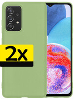 LUQ LUQ Samsung Galaxy A23 Hoesje Siliconen - Groen - 2 PACK