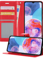 LUQ LUQ Samsung Galaxy A23 Hoesje Bookcase - Rood
