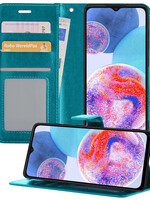 LUQ LUQ Samsung Galaxy A23 Hoesje Bookcase - Turquoise