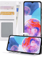 LUQ LUQ Samsung Galaxy A23 Hoesje Bookcase - Wit