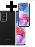 LUQ LUQ Samsung Galaxy A23 Hoesje Siliconen Met Screenprotector - Transparant