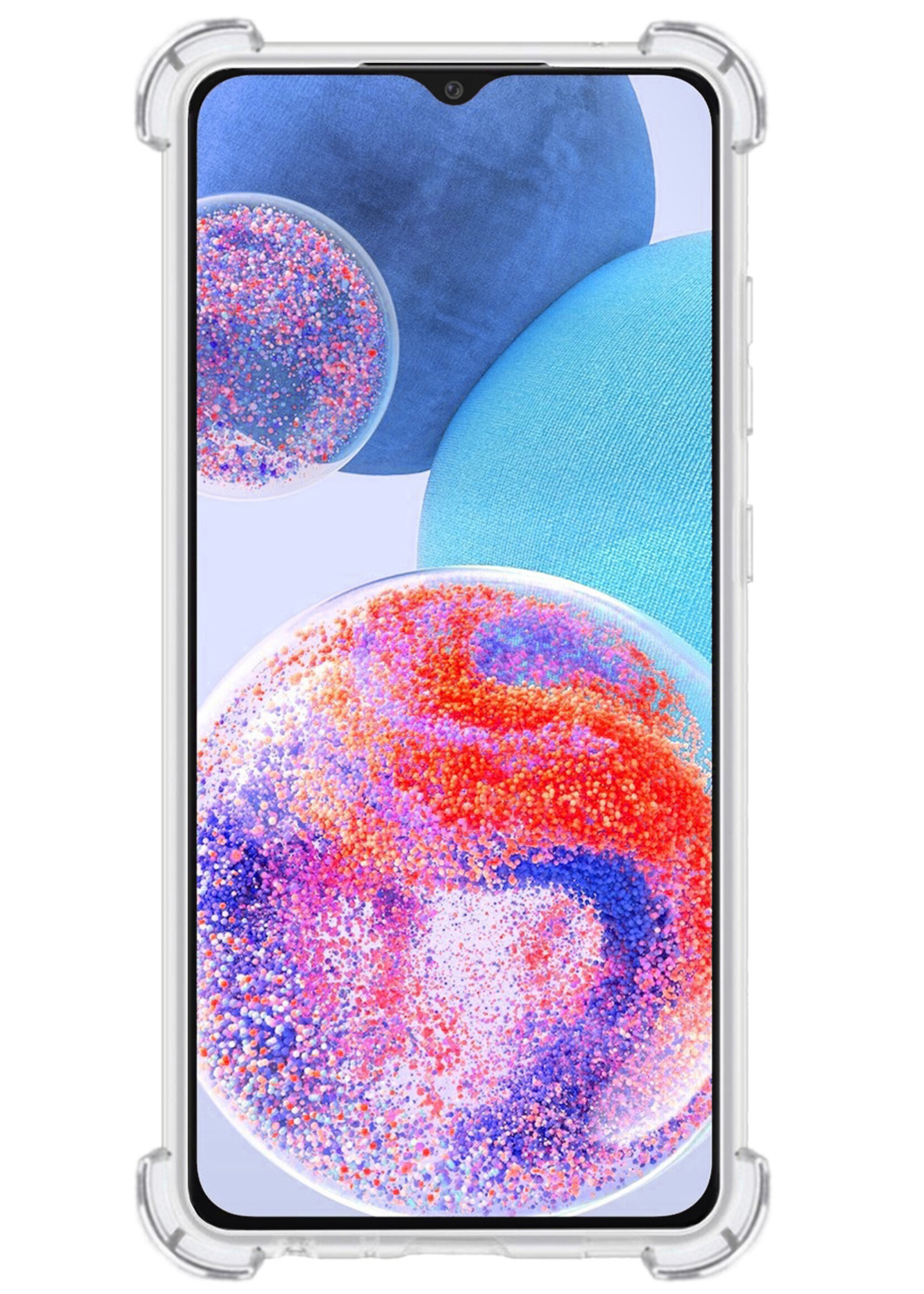 LUQ Hoesje Geschikt voor Samsung A23 Hoesje Case Pashouder Cover Siliconen - Hoes Geschikt voor Samsung Galaxy A23 Hoesje Met Kaarthouder - Transparant